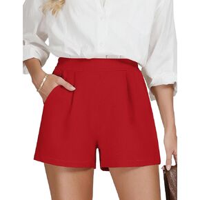 AKEWEI Dress Shorts for Women High Waisted Wide Leg Trendy Shorts in Kuwait