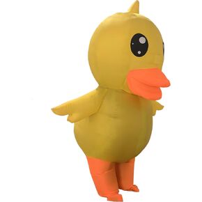 Inflatable Duck Costume for Adults, Full Body Funny Animal Mascot Suit for Halloween, Cosplay Event Fancy Dress in Saudi Arabia