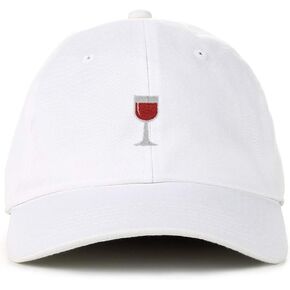 DSGN By DNA Red Wine Glass Baseball Cap Embroidered Cotton Adjustable Dad Hat in Kuwait