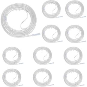 10 Pack 6.65Ft (2M) Oxygen Nasal Cannula for Adult, Soft & Lightweight High Flow Oxygen Tubing with Curved Nose Piece, Non Kinking, Latex-Free, Each with Individually Sealed Package in Saudi Arabia