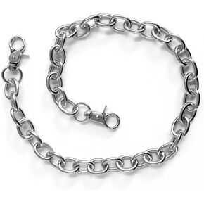 Hip Hop Punk Style Aluminum Wallet Chain, Silver Metal Jeans Chain with Lobster Clasps, 60cm Biker Pants Chain Accessory in Kuwait