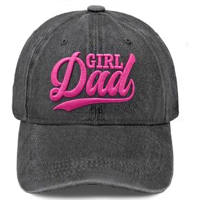 3D Embroidered Washed Baseball Cap, Vintage Cotton Funny Words Hat Trucker Hat for Men and Women in Saudi Arabia