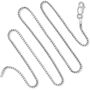 DSS 925 Sterling Silver Necklace for Women, Rhodium Plated, Lobster Claw Clasps, Sterling Silver Chain, Italian Jewelry for Women - Made in Italy in Kuwait