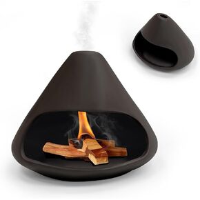 Ceramic Palo Santo Holder, Mini Chiminea Palo Santo Chimney, Chimney-Style Incense Cone Holder with Ash Catcher for Meditation Altar Tabletop Decor in Saudi Arabia