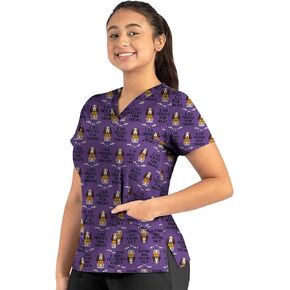 Maevn Women's Curved V-Neck Print Top in Saudi Arabia