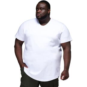 STRONGSIZE Men's Big and Tall V-Neck T-Shirts – Stretch Cotton Tee Sizes XL–8XL (Regular & Longer Length) in Saudi Arabia