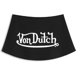 Von Dutch Women's Mini Skirt — Y2K High-Waist Bodycon Short Skirt with Logo Branding and Soft Stretch Fit in Saudi Arabia