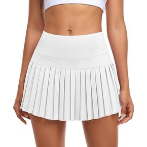 Women's Pleated Tennis Skirt with Built in Shorts,High Waisted, Athletic Workout Skorts with Pockets for Sports Running in Kuwait