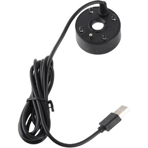 Cosiki Ultrasonic Mist Maker, Fogger for Pond Fish Vase, Halloween Decoration Fogger with 4 LED Lights & USB Power, Ideal for Indoor Outdoor Fountain Humidifier (Black) in Kuwait