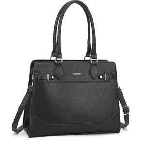 TANTOMI Structured Tote Bag for Women, Vegan Leather Satchel Handbag, Top Handle Shoulder Bag for Work with Pockets in Saudi Arabia