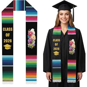 Mexico Graduation Stole Class of 2026 Graduation Honor Stole, Mexican American Senior 2026 Graduation Sash in Saudi Arabia