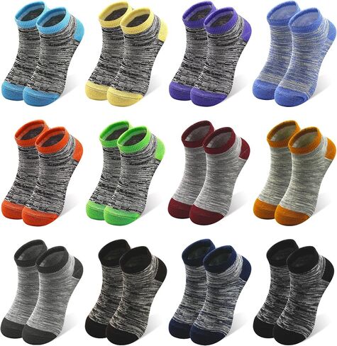 12 Pairs Boys Socks Toddler Ankle Socks Kids Athletic Sock, 2-10 Years in Saudi Arabia