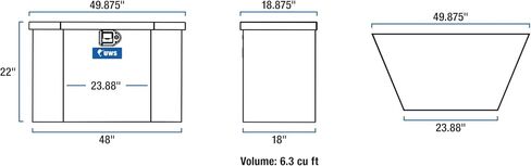 UWS EC20431 49-Inch Heavy-Wall Aluminum Trailer Tongue Tool Box, RigidCore Lid in Saudi Arabia
