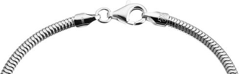 Quadri - Snake Chain Bracelet for Women Men Girls Boys in 925 Sterling Silver Italian 3mm - 6.5 to 8.5 Inch - Premium Quality Certified Made in Italy - Gift Box Included in Saudi Arabia