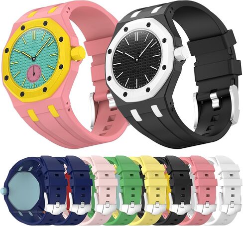 Custom Silicone Watch Band for Swatch AP Royal Pop Pocket Watch, Convertible Wrist Strap for 3'Clock Crown Orientation, Waterproof Replacement Strap in Kuwait