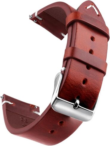 Genuine Leather Watch Band, Quick Release Watch Straps 18mm/19mm/20mm/21mm/22mm/24m Universal Buckle for Men Women,Blue Gold-20mm in Saudi Arabia