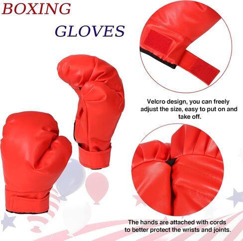 4PCS American Flag Boxing Costume for Men Women, Rocky Balboa Robe, Boxer Outfit with Gloves, Socks and Necklace in Saudi Arabia