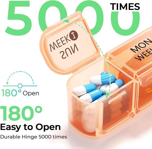 Daviky Monthly Pill Organizer 28 Day, 4 Week Pill Box with Removable Weekly Trays, Large BPA-Free Pill Organizer for Vitamins, Supplements and Medication, Travel Pill Case with Storage Box, White in Saudi Arabia