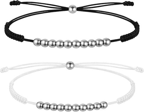 2PCS Golf Score Counter Bracelet with 10 Beads, Adjustable Golf Stroke Counter, Portable Durable golfs bracelets for women, Baseball, Swimming, and Other Sports, Suitable for Both Men and Women in Kuwait
