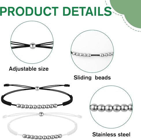 2PCS Golf Score Counter Bracelet with 10 Beads, Adjustable Golf Stroke Counter, Portable Durable golfs bracelets for women, Baseball, Swimming, and Other Sports, Suitable for Both Men and Women in Kuwait