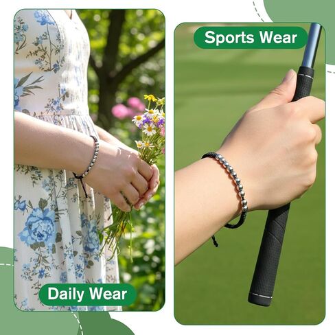 2PCS Golf Score Counter Bracelet with 10 Beads, Adjustable Golf Stroke Counter, Portable Durable golfs bracelets for women, Baseball, Swimming, and Other Sports, Suitable for Both Men and Women in Kuwait