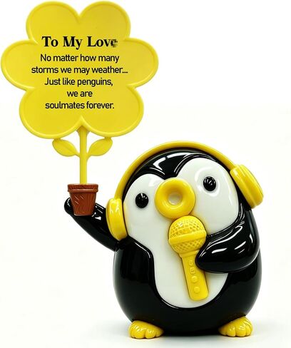 Nvhai Gifts for Boyfriend Girlfriend Him Her Women Men, I Love You Penguin Anniversary Valentines Birthday for Wife Husband Couples, Romantic Flower Emotional Animals Penguin in Saudi Arabia
