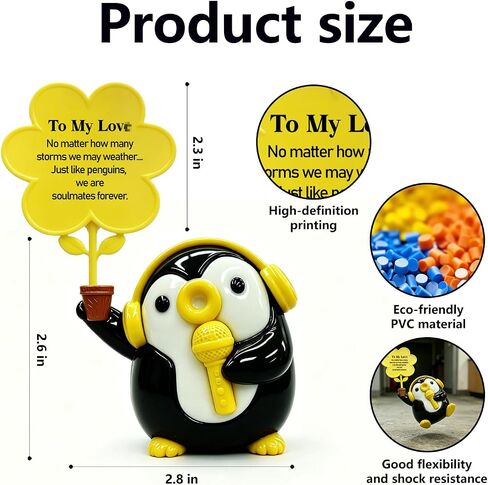 Nvhai Gifts for Boyfriend Girlfriend Him Her Women Men, I Love You Penguin Anniversary Valentines Birthday for Wife Husband Couples, Romantic Flower Emotional Animals Penguin in Saudi Arabia