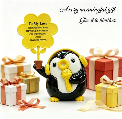 Nvhai Gifts for Boyfriend Girlfriend Him Her Women Men, I Love You Penguin Anniversary Valentines Birthday for Wife Husband Couples, Romantic Flower Emotional Animals Penguin in Saudi Arabia