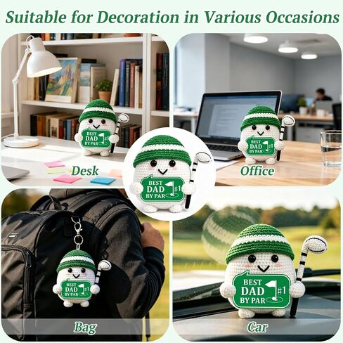 NUBARKO Dad Golf Gifts for Fathers Day Dad Gifts, Best Dad By Par Fathers Day Birthday Dad Gifts from Daughter Son, Funny Golf Balls Crochet Accessories for Daddy Valentines Day for Men Papa in Kuwait