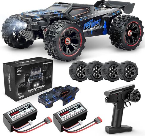 1/14 Scale RC Cars for Adults, 60+ KM/H High Speed RC Truggy, 4X4 Off-Road Remote Control Truck, Waterproof Electric Car with 2S Battery, All Terrain RC Vehicle for Snow, Sand, Beach & Rocky Surfaces in Saudi Arabia