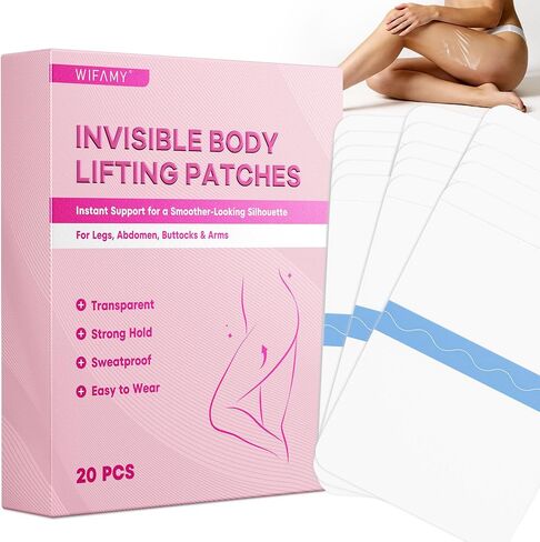 Thigh Lift Tape Transparent Waterproof: Invisible Body Lifting Patches for Women Jeans Skirt Dress Shorts Swimwear Party Travel Photoshoot Daily Wear Confidence Boost (20 PCS) in Saudi Arabia