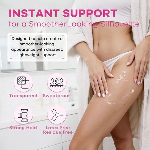 Thigh Lift Tape Transparent Waterproof: Invisible Body Lifting Patches for Women Jeans Skirt Dress Shorts Swimwear Party Travel Photoshoot Daily Wear Confidence Boost (20 PCS) in Saudi Arabia
