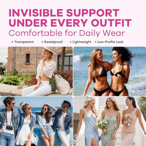 Thigh Lift Tape Transparent Waterproof: Invisible Body Lifting Patches for Women Jeans Skirt Dress Shorts Swimwear Party Travel Photoshoot Daily Wear Confidence Boost (20 PCS) in Saudi Arabia