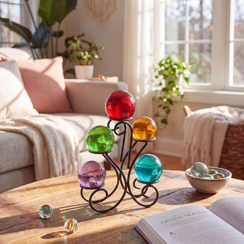 Frienda 5 Eggs Display Stand Metal Crystal Sphere Holder Ball Ornament Rack Stand Black Multi-sphere Display Holder for Marble Globe Office Home Decor in Kuwait