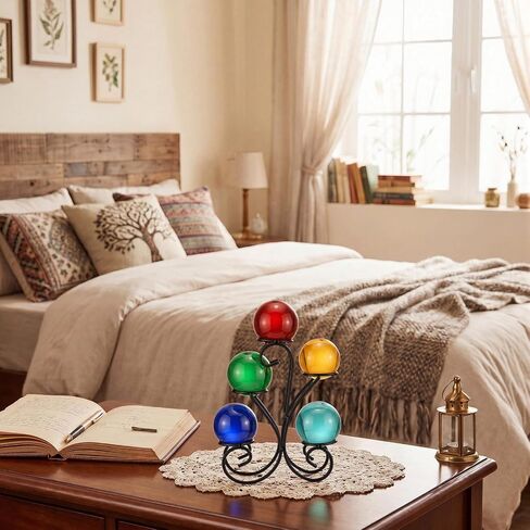 Frienda 5 Eggs Display Stand Metal Crystal Sphere Holder Ball Ornament Rack Stand Black Multi-sphere Display Holder for Marble Globe Office Home Decor in Kuwait