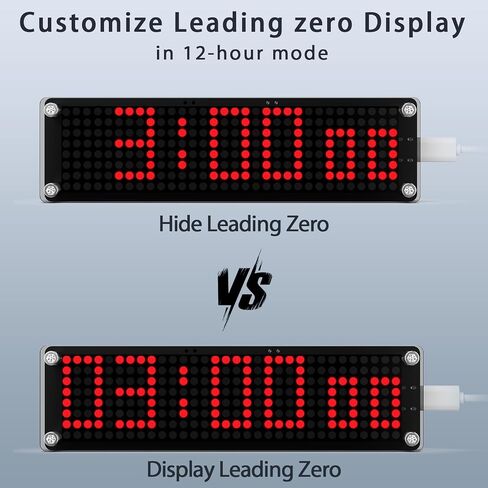WiFi Clock Digital with Seconds, Smart Matrix Clock with Auto Sync, Low Light Mode, Smart Clock for Bedroom, Home & Office Desk, Red LED Display in Saudi Arabia
