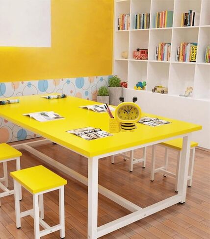 Cute Home Small Table Clock,Pen Holder Alarm Clock Operated for Living Room Decor Desk Shelf （Yellow） ﻿ in Saudi Arabia