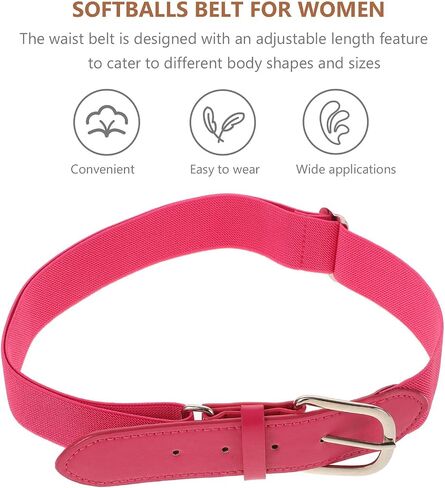 TEHAUX Youth Baseball Belt and Softball Belt Pink Elastic Adjustable Stretch Waistband and Adults Sports Teams Uniforms in Saudi Arabia