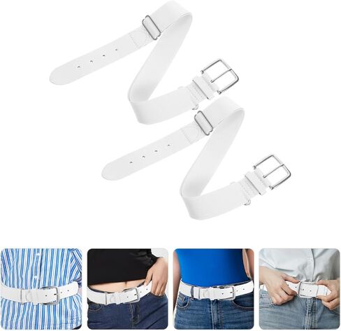 OSALADI 2pcs Adjustable Baseball Belt for Youth and Men, Stretch Elastic Softball Protective Belt, White Sports Waistband for Outdoor Team Sports in Kuwait