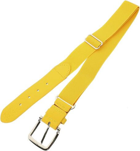BESTYASH Elastic Baseball Belt for Men and Youth, Stretch Faux Leather Sports Belt, Adjustable Softball Uniform Accessory, Yellow Color for Outdoor Team Sports Random Color in Kuwait