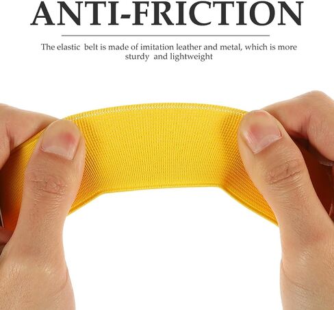 BESTYASH Elastic Baseball Belt for Men and Youth, Stretch Faux Leather Sports Belt, Adjustable Softball Uniform Accessory, Yellow Color for Outdoor Team Sports Random Color in Kuwait