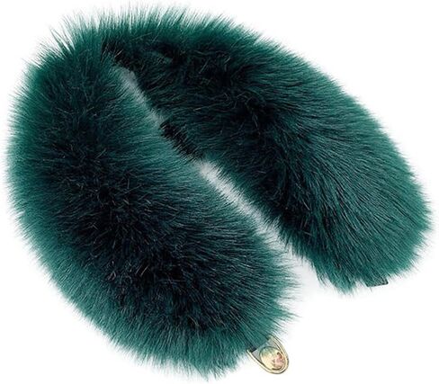 Women's Neck Warmer Faux Fur Collar Scarf Wrap Scarf Neck Hood Plush Muffler Collar Trim Warm for Women Winter Coat Dress Party Clothing (Dark Green) in Kuwait
