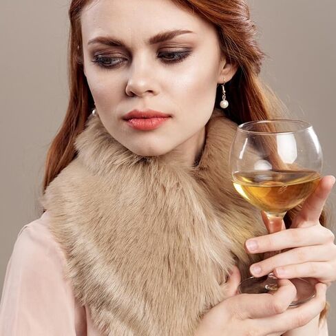 Women's Neck Warmer Faux Fur Collar Scarf Wrap Scarf Neck Hood Plush Muffler Collar Trim Warm for Women Winter Coat Dress Party Clothing (Dark Green) in Kuwait