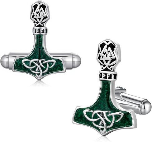 Cuff Links Mens 925 Sterling Silver Viking Cufflinks for Men Thors Hammer Cufflinks Viking Jewelry Gifts for Men in Kuwait