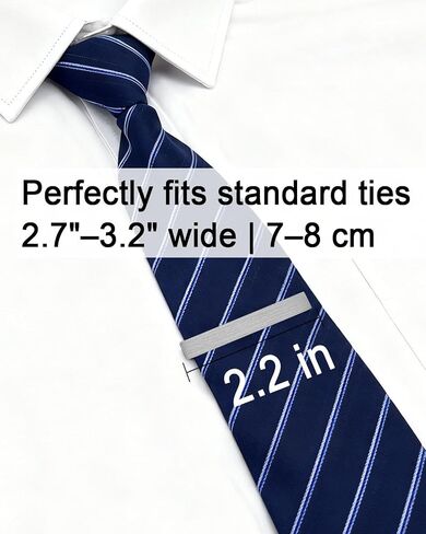 Brushed Silver Tie Clips for Groomsmen Set of 5, 2.2 Inch Silver Tie Bar Tie Clasps Unique, 5 Pack Groomsmen Men's Tie Clips for Wedding Party Business Formal Accessories Gift in Saudi Arabia