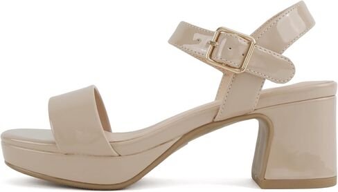 Soda Macey-2 ~ Little Kids/Children/Girls Square Toe Dress Sandal with Adjustable Ankle Strap in Kuwait