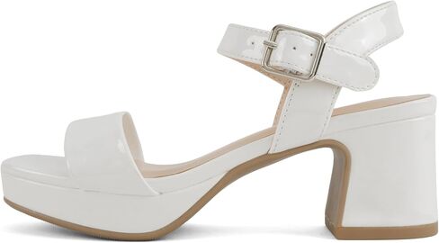 Soda Macey-2 ~ Little Kids/Children/Girls Square Toe Dress Sandal with Adjustable Ankle Strap in Kuwait