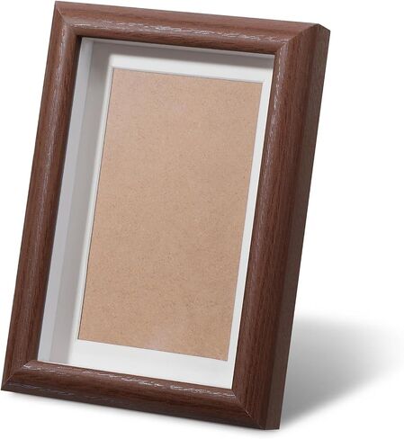 Ouligay 4x6 Brown Small Shadow Box Frame Brown Lapel Pin Display Case, Enamel Pin Display Frame for Flower Pressing, Memorabilia, Wedding Memories, Pins, Awards, Crafts, Tickets and Photos in Saudi Arabia