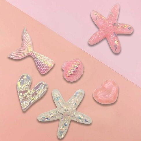 14 Pcs Beach Bling Shoe Charms for Sandal, Cute Seashell Charm Shoe Jewels DIY Shoe Accessories, Ocean Party Favors in Saudi Arabia