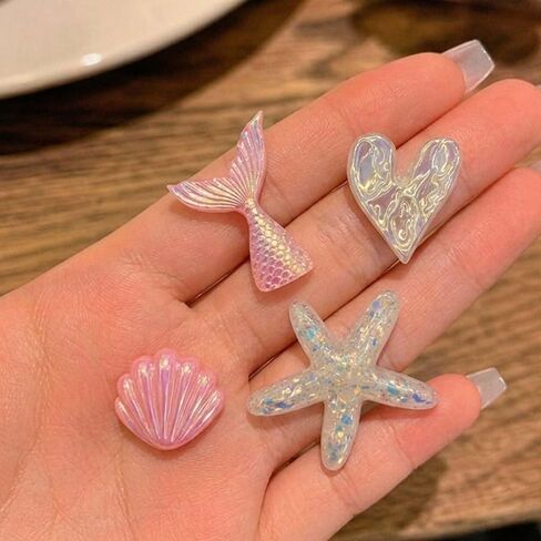 14 Pcs Beach Bling Shoe Charms for Sandal, Cute Seashell Charm Shoe Jewels DIY Shoe Accessories, Ocean Party Favors in Saudi Arabia
